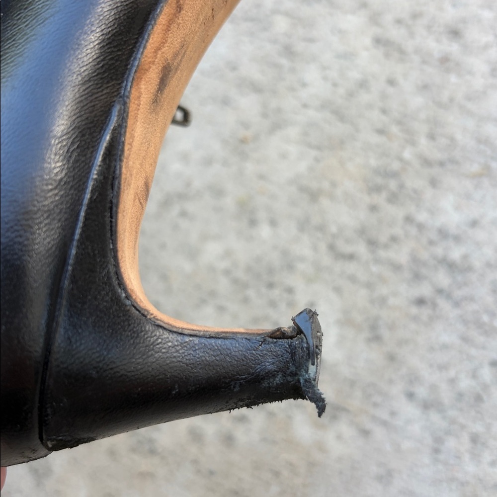 Staud Wally Boots used some wear at heel 37 1/2 square toe zipper booties flaw - Picture 6 of 16
